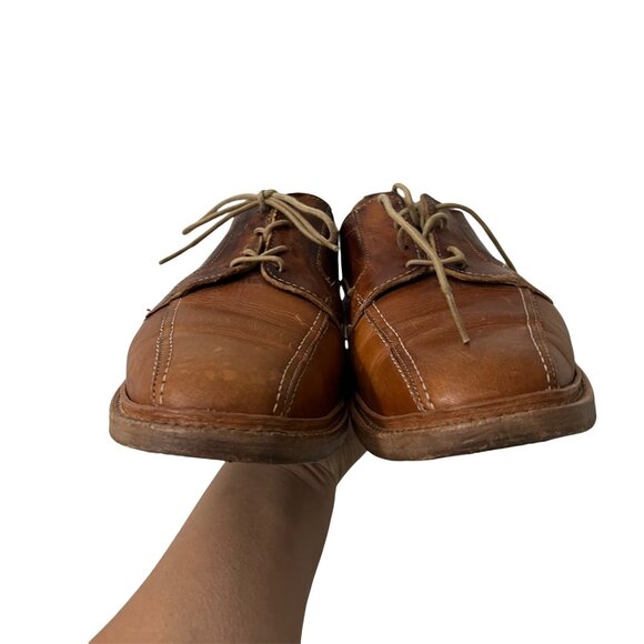 Allen Edmonds Chestnut Tan Bruce Lace Up Leather Shoes Mens Size 10.5 B main image 10